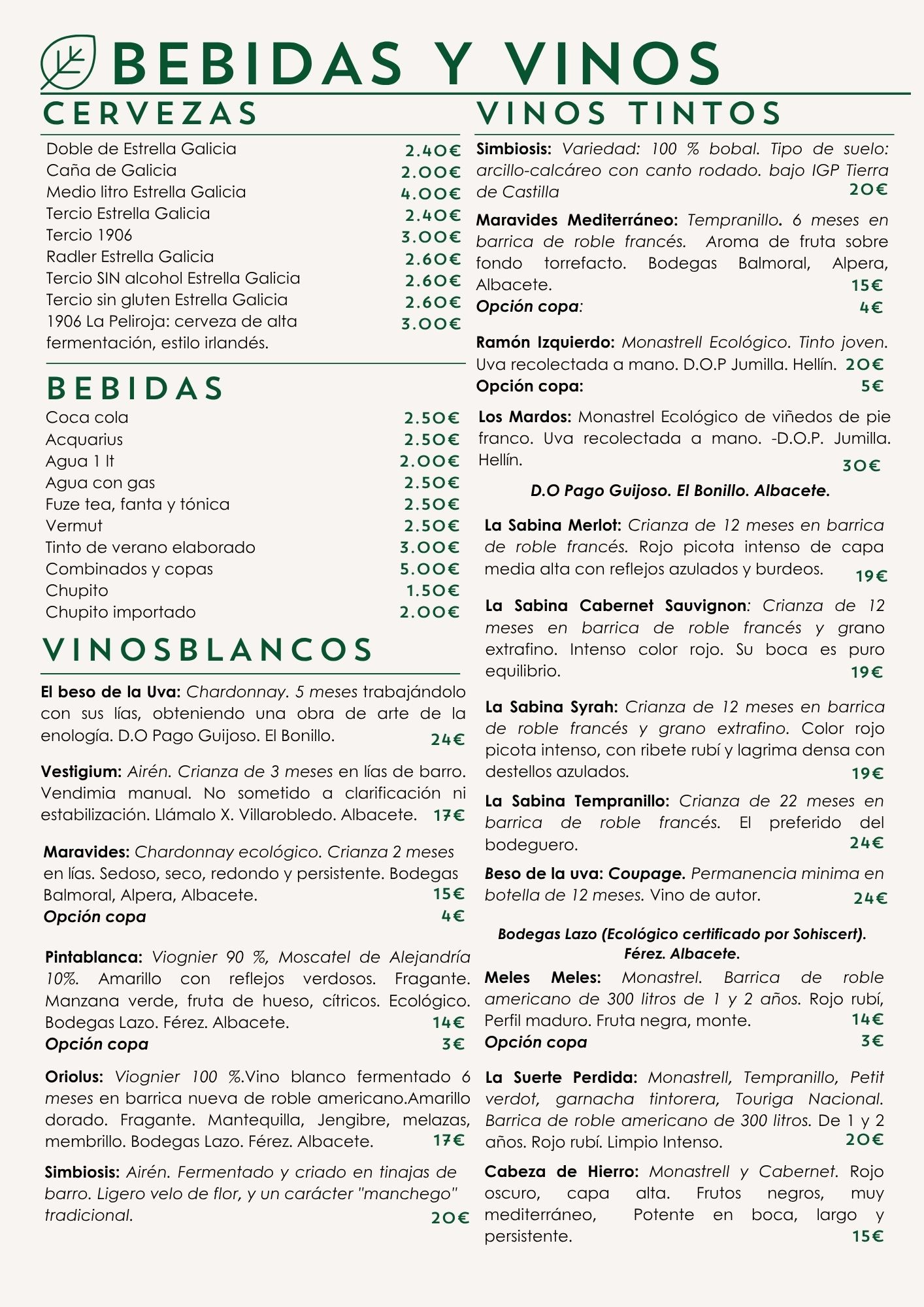 CARTA AURELIO BISTRÓ